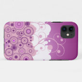 Coques Case-Mate iPhone Cercles Rétro Violets Avec Des Fils (Dos (Horizontal))
