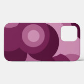Coques Case-Mate iPhone cercles rose et violet motif (Verso (horizontal))