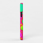 Coques Case-Mate iPhone Cercles roses et verts (Dos/Droite)