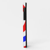 Coques Case-Mate iPhone Cercles rouges, blancs et bleus (Dos/Gauche)