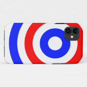 Coques Case-Mate iPhone Cercles rouges, blancs et bleus (Dos (Horizontal))