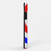Coques Case-Mate iPhone Cercles rouges, blancs et bleus (Dos/Droite)