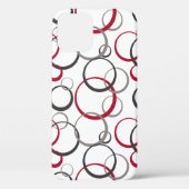 Coques Case-Mate iPhone Cercles rouges gris blanc (Verso)
