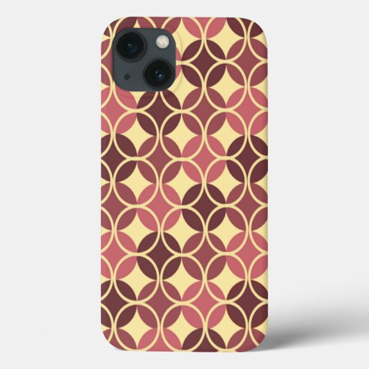 Coques Case-Mate iPhone Cercles sur cercles - pourpre et crème (Verso)