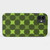 Coques Case-Mate iPhone Cercles vert rétro et olive Abstrait (Dos (Horizontal))