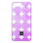 Coques Case-Mate iPhone Cercles violets modernes | Monogramme (Dos)