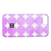 Coques Case-Mate iPhone Cercles violets modernes | Monogramme (Dos (Horizontal))