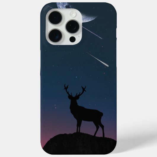 Coques Case-Mate iPhone cerf au clair de lune (Verso)