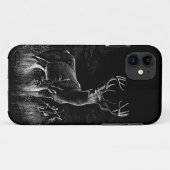 Coques Case-Mate iPhone Cerf aux bois encadrés par le champ et l'arbre (Dos (Horizontal))