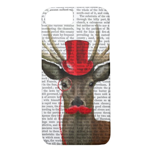 Coques Case-Mate iPhone Cerf avec chapeau rouge et moustache (Dos)