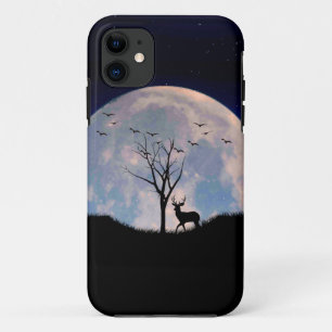 Case-Mate iPhone Case Cerf avec grand bois contre pleine lune