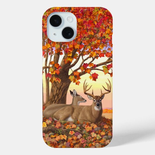 Coques Case-Mate iPhone Cerf blanc en automne Nouvelle-Angleterre Couleurs (Verso)