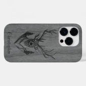 Coques Case-Mate iPhone Cerf - bois gravé - bois (Verso (horizontal))