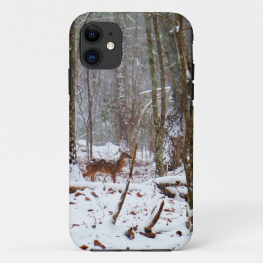 Coques Case-Mate iPhone Cerf dans la chute de neige (Dos)