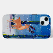 Coques Case-Mate iPhone Cerf dans la Forêt de neige magique (Verso (horizontal))