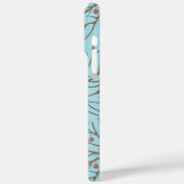 Coques Case-Mate iPhone Cerf de Noël sur fond bleu (Verso / Gauche)