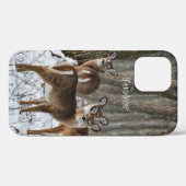 Coques Case-Mate iPhone Cerf d'hiver (Verso (horizontal))