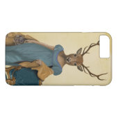 Coques Case-Mate iPhone Cerf En Robe Bleue 2 (Dos (Horizontal))