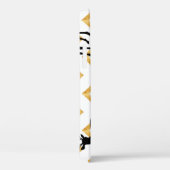 Coques Case-Mate iPhone Cerf noir, motif de texture or. (Verso / Droite)