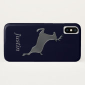 Coques Case-Mate iPhone Cerfs communs argentés personnalisés (Dos (Horizontal))