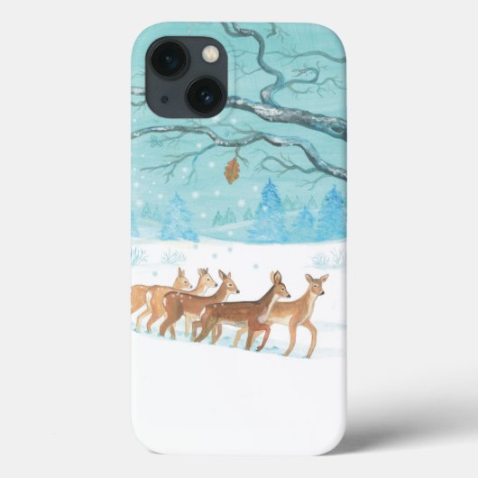 Coques Case-Mate iPhone Cerfs de chevreuils en hiver (Verso)