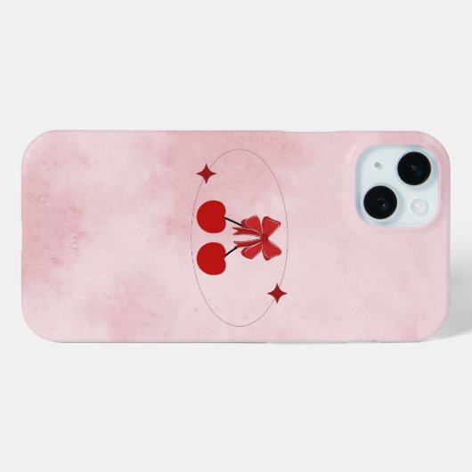 Coques Case-Mate iPhone Cerise (Verso (horizontal))