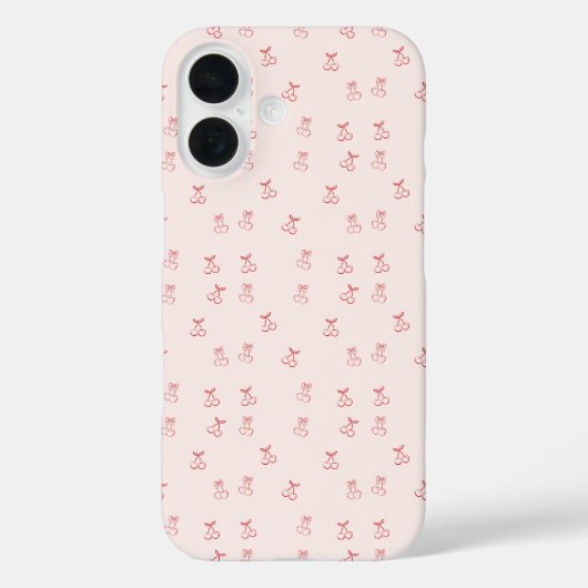 Coques Case-Mate iPhone Cerise Contour Minimalisme (Verso)