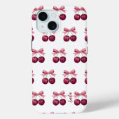 Coques Case-Mate iPhone Cerise mignonne avec motif arc (Verso)