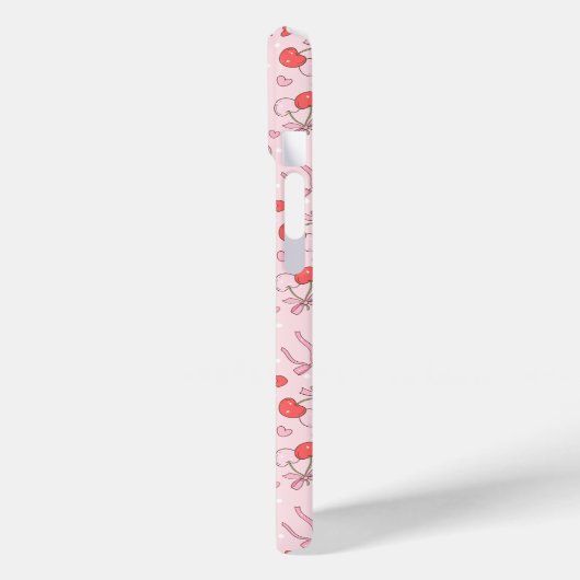 Coques Case-Mate iPhone Cerise mignonne et bow (Verso / Gauche)