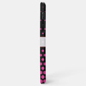 Coques Case-Mate iPhone Cerise Polka Dot élégant Noir moderne (Dos/Gauche)