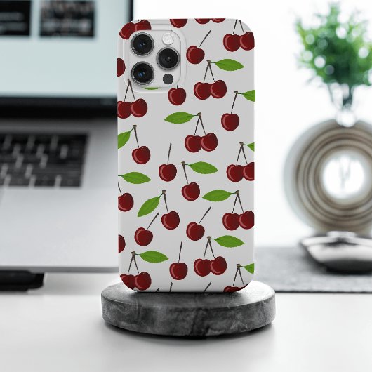 Coques Case-Mate iPhone Cerise Rouge, Motif De Cerises, Feuilles, Fruits