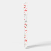 Coques Case-Mate iPhone Cerises avec rubans coquettes rouges monogrammées (Verso / Gauche)