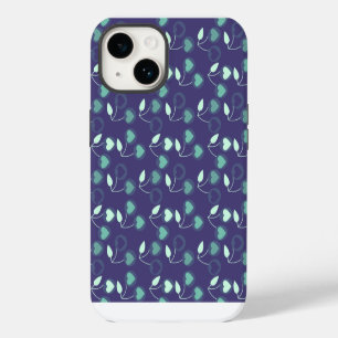Coque Pour iPhone 14 cerises bleues de cœur