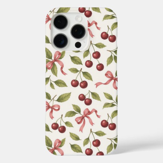Coques Case-Mate iPhone Cerises d'aquarelle avec cou - Elégant Fruit (Verso)