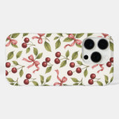 Coques Case-Mate iPhone Cerises d'aquarelle avec cou - Elégant Fruit (Verso (horizontal))