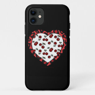 Coque Case-Mate Pour iPhone Cerises RAB Imprimé Léopard Cœur Rockabilly