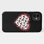 Coques Case-Mate iPhone Cerises RAB Imprimé Léopard Cœur Rockabilly (Dos (Horizontal))