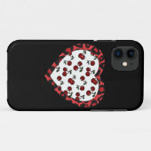 Coques Case-Mate iPhone Cerises Rockabilly RAB Impression Léopard Coeur (Dos (Horizontal))