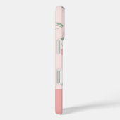 Coques Case-Mate iPhone Cerises roses Retro Nom personnalisé Monogramme (Verso / Droite)