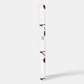 Coques Case-Mate iPhone Cerises Rouges Brillantes Blanc Retro (Verso / Gauche)