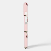 Coques Case-Mate iPhone Cerises Rouges Brillantes Rose Rétro (Verso / Gauche)