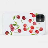 Coques Case-Mate iPhone Cerises rouges mignonnes d'aquarelle (Dos (Horizontal))