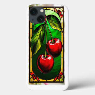 Case-Mate iPhone Case Cerises rouges vives et feuilles vertes
