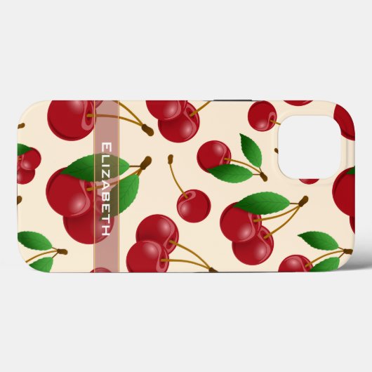 Coques Case-Mate iPhone cerises sucrées en été (Verso (horizontal))