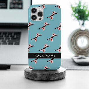 Coque iPhone 15 Pro Max Cerisier Fleur, Rose Sakura, Votre Nom