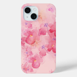 Coque Pour iPhone 15 cerisier rose