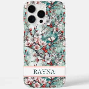 Coques iPhone 16 Pro Max Cerisiers en Fleurs Imprimé Sakura Monogrammé