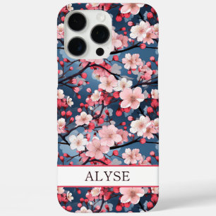 Coques iPhone 16 Pro Max Cerisiers en Fleurs Sakura Japonais Monogramme