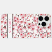 Coques Case-Mate iPhone Cerisiers Motif Sakura Monogrammé (Verso (horizontal))