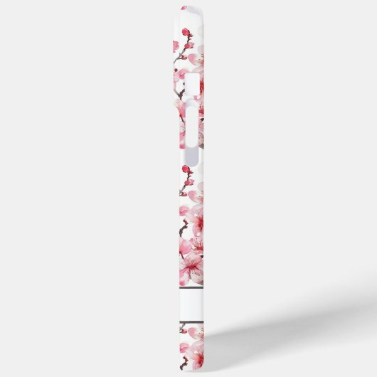 Coques Case-Mate iPhone Cerisiers Motif Sakura Monogrammé (Verso / Gauche)